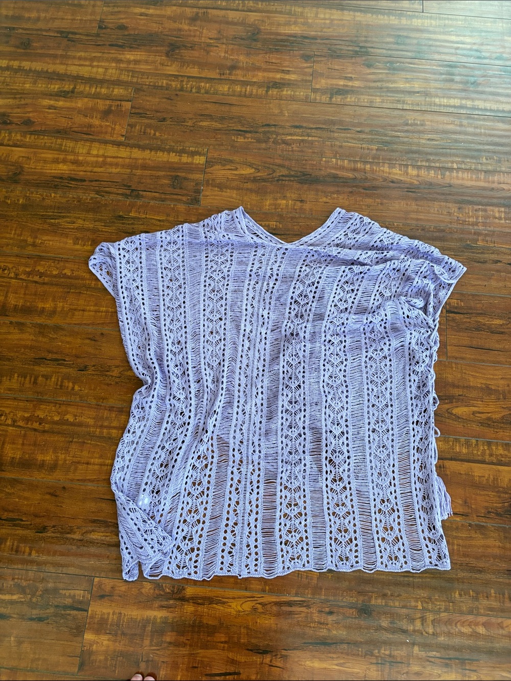 Lilac Crochet Knit Top